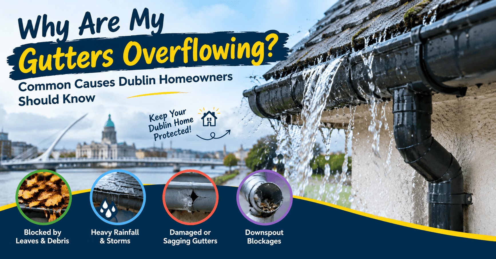 Why Are My Gutters Overflowing? Common Causes Dublin Homeowners Should Know